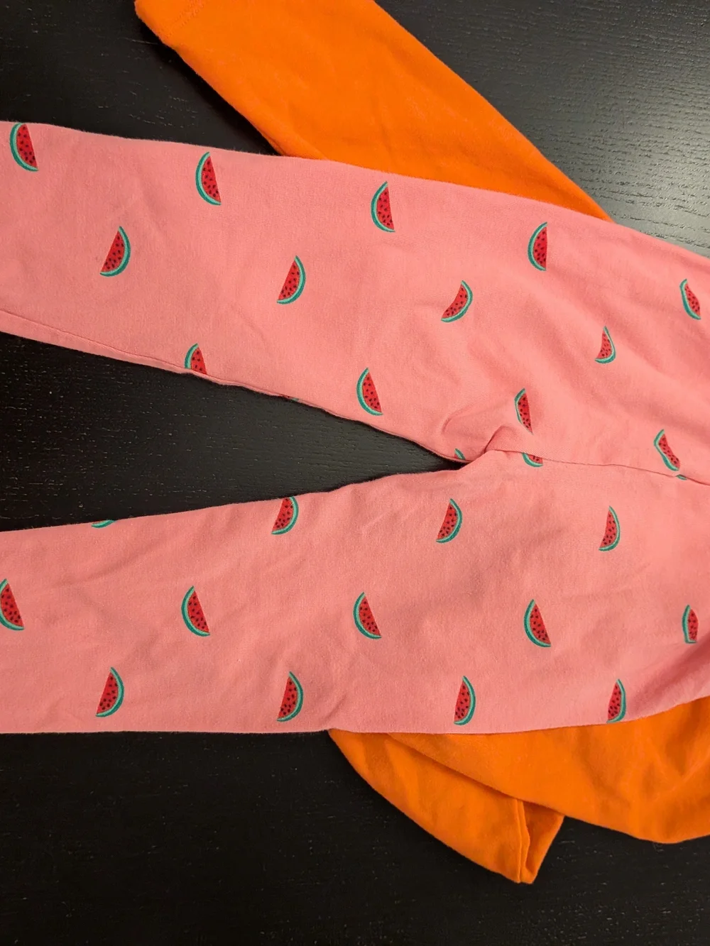 Old Navy Girls' Pink Watermelon & Orange Legging 2-Pack